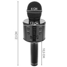 Izoksis 22189 Karaoke bluetooth mikrofon černá