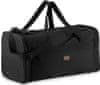 Dámská cestovní taška pro muže černá, velká cestovní taška, objem 86l, pohodlná ucha a ramenní popruh s ochranou, 3 kapsy na zip a boční kapsa např.na boty,prostorná hlavní přihrádka, 38x67x34 / ZG818