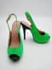 LEVNOSHOP Dámské lodičky na vysokém podpatku Intrépides Shoes, zelené Zelená 35