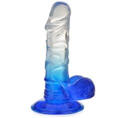 Umělý penis 15 cm dvoubarevné dildo na silné přísavce - 75828366
