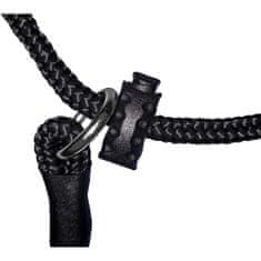 Choker - stahovací výcvikový obojek z lana se dvěma zarážkami, černý #6 MM délka 65 CM 