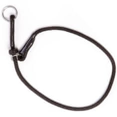 Choker - stahovací výcvikový obojek z lana se dvěma zarážkami, černý #6 MM délka 65 CM 