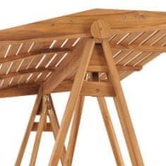 shumee Houpací lavice 170 cm masivní teakové dřevo