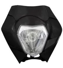 SEFIS Univerzální přední světlo pro motorku style KTM černá